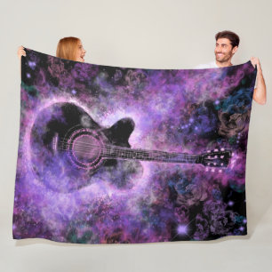Musical Guitar Fleece Blanket