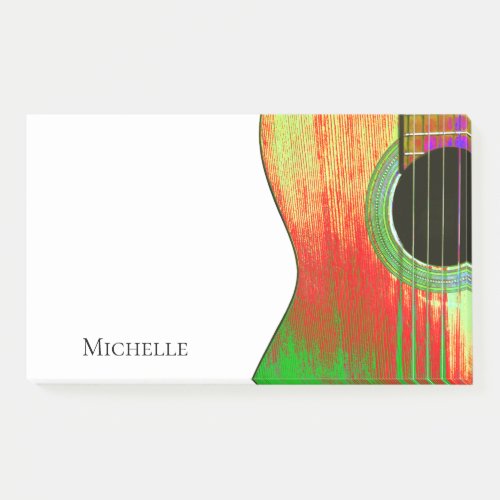 Musical Guitar Red Green Post_it Notes