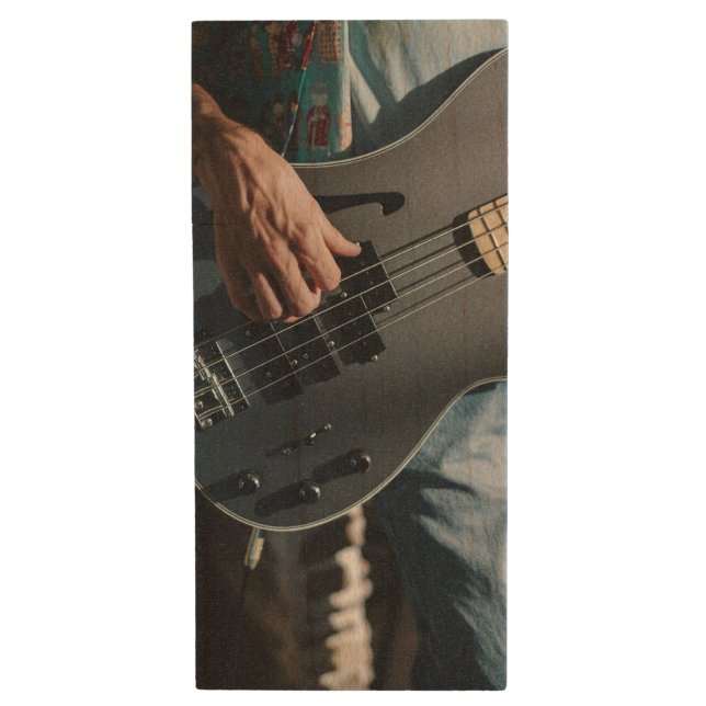 Musical Guitar USB Wood Flash Drive (Front Vertical)