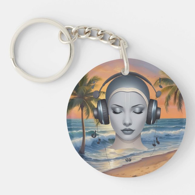 Musical Headphones Keychain (Front)