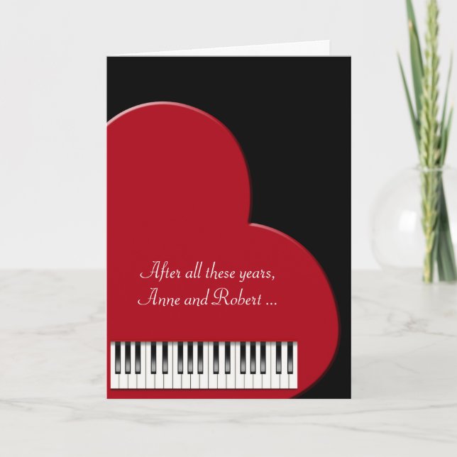 Musical Heart Anniversary Card (Front)