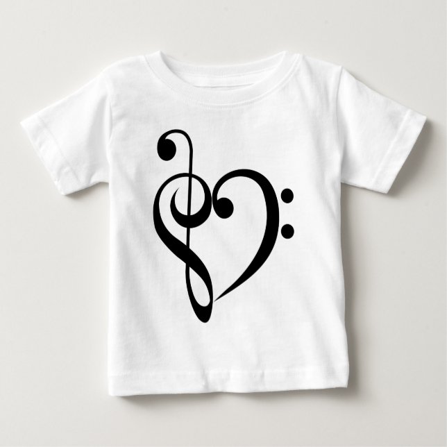 Musical Heart Baby T-Shirt (Front)
