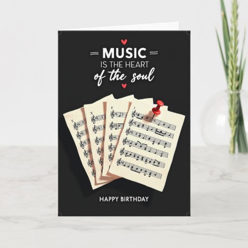 Musical Heart Birthday Card