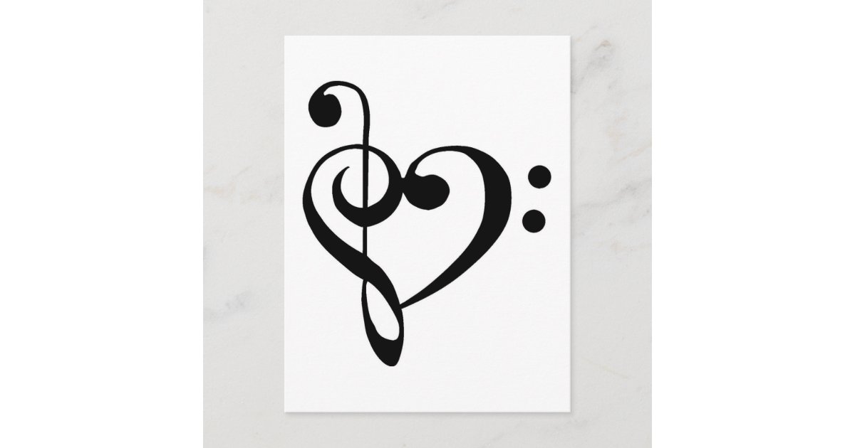 Musical Heart Postcard | Zazzle