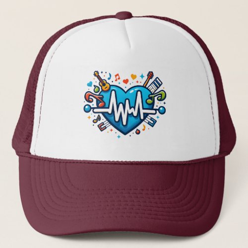 Musical Heartbeat Melody Trucker Hat