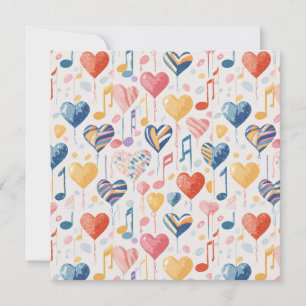 Musical hearts card