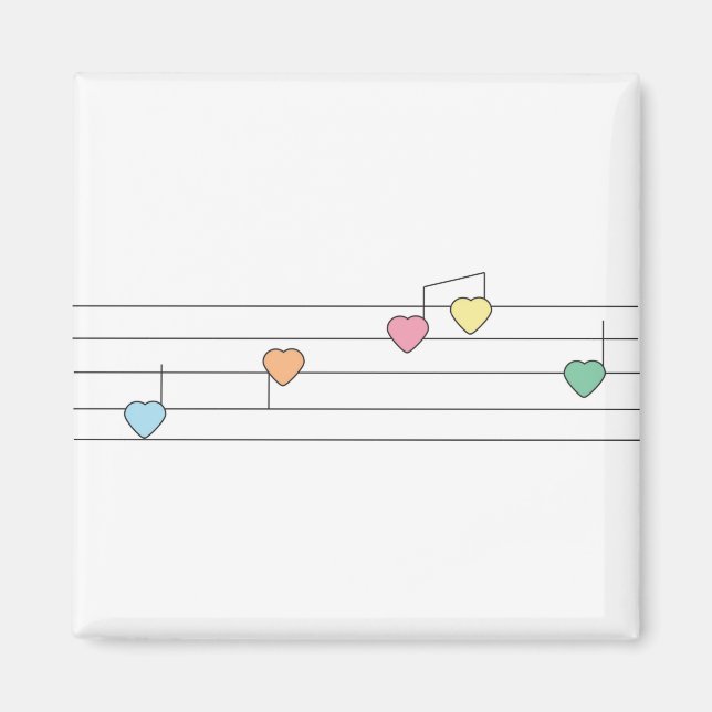 Musical Hearts Magnet (Front)