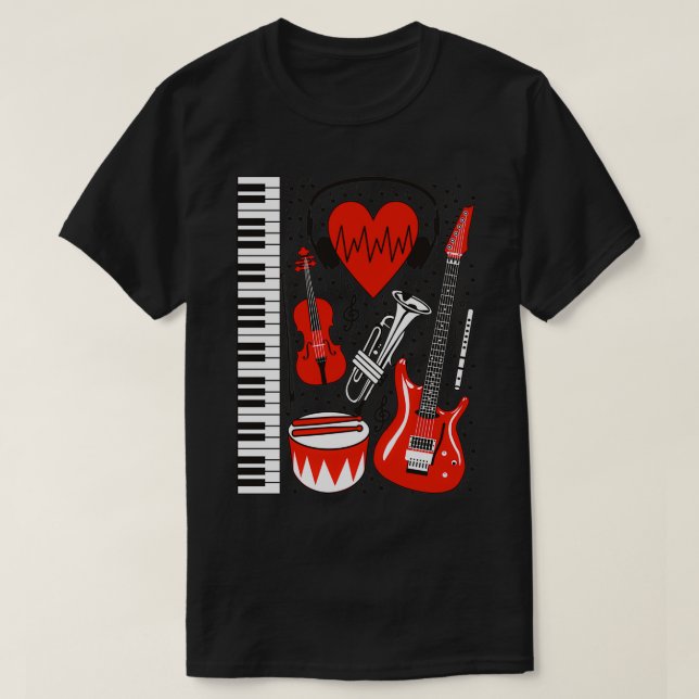Musical heartTShirt T-Shirt (Design Front)