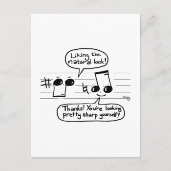 Musical Humour Cartoon Postcard by HannahSterryCartoons at Zazzle
