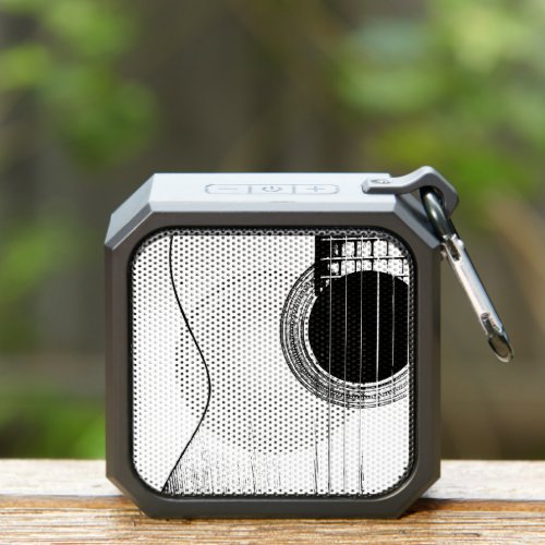 Musical Instrument Abstract Black White Guitar Bluetooth Speaker