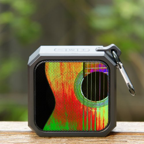 Musical Instrument Abstract Colorful Guitar Bluetooth Speaker