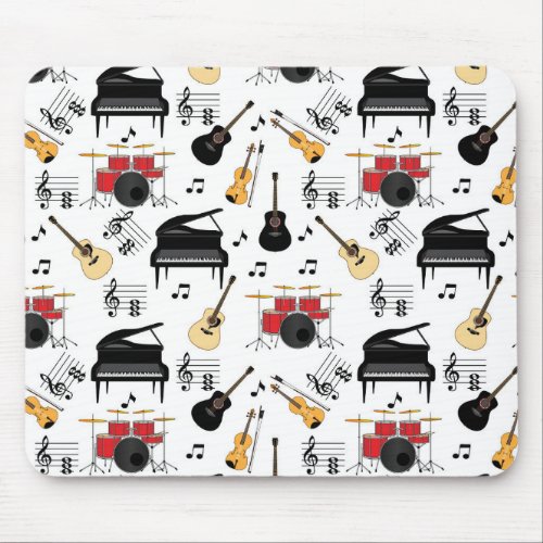 Musical Instrument Extravaganza Mouse Pad