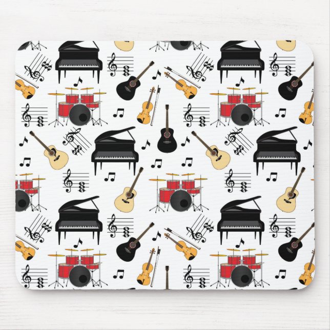 Musical Instrument Extravaganza Mouse Pad (Front)