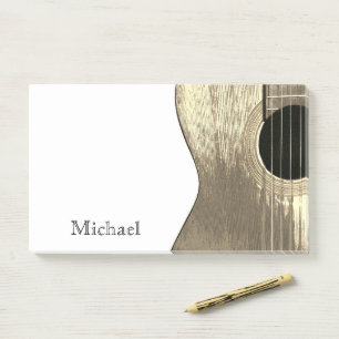 Musical Instrument Guitar Beige Abstract Post-it Notes