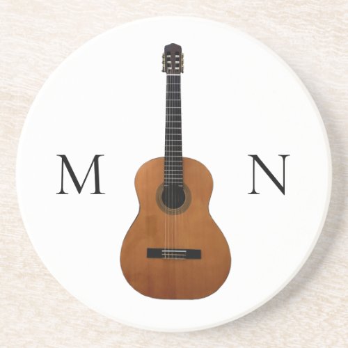 Musical Instrument Guitar Custom Monogram Coaster