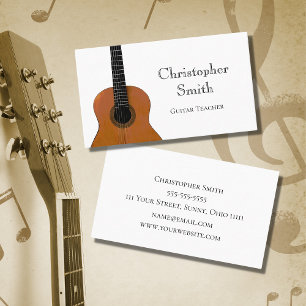 Musical Instrument Guitar Lessons Business Card