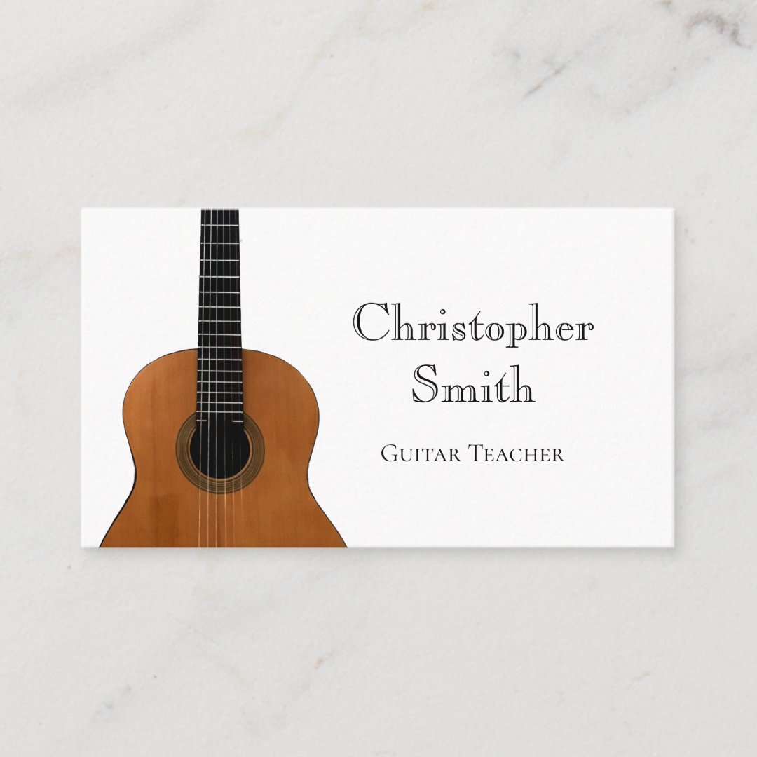 Musical Instrument Guitar Lessons Business Card Zazzle