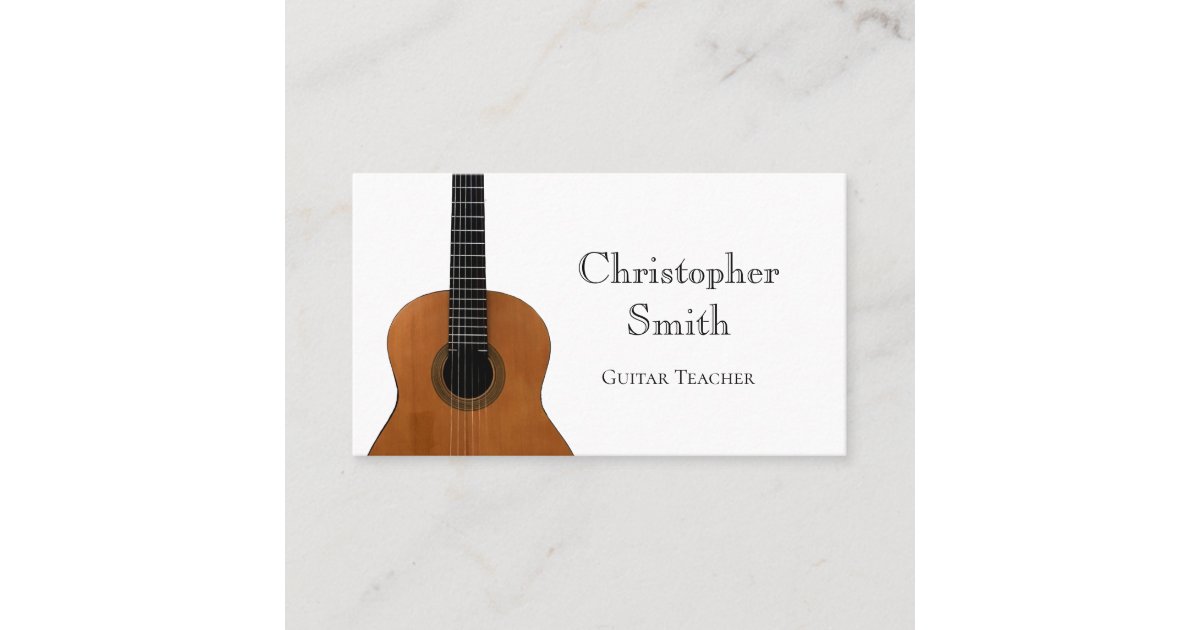 Musical Instrument Guitar Lessons Business Card Zazzle