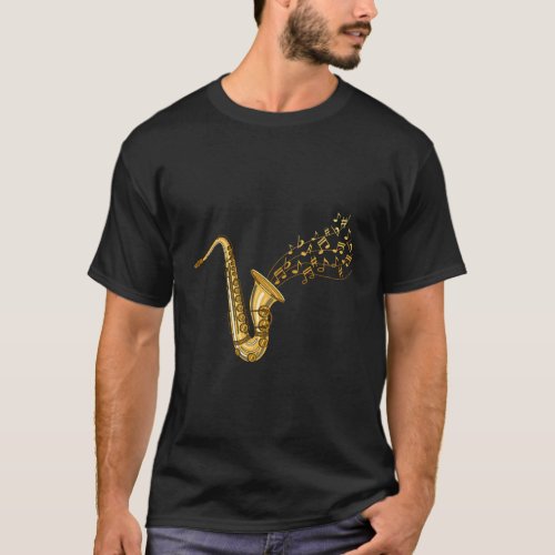 Musical Instrument Jazz Musician Saxophone T_Shirt