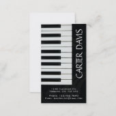 Musical Instrument - Piano Business Card (Front/Back)