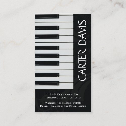 Musical Instrument - Piano Business Card