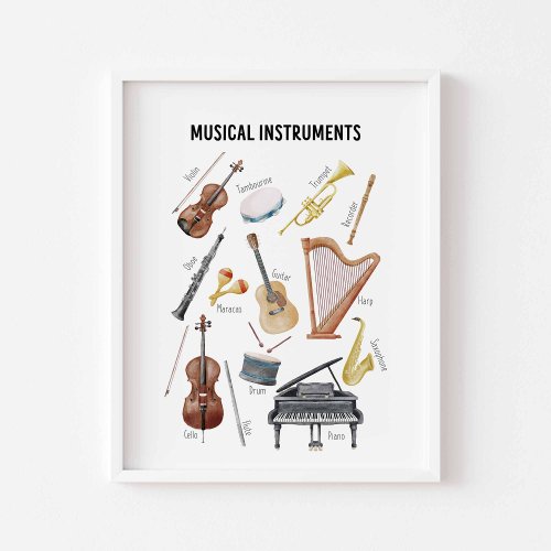 Musical instrument poster 