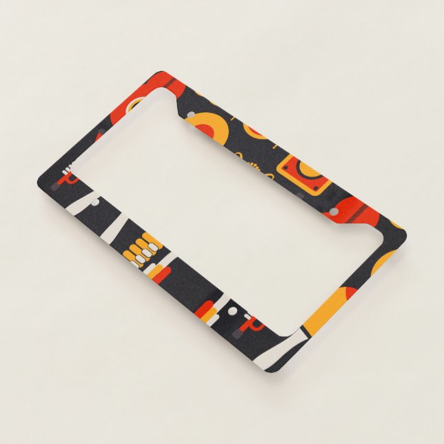 Musical Instrument Sounds License Plate Frame (3/4)