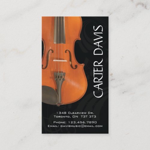Musical Instrument _ Violin Business Card