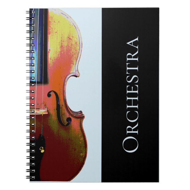 Musical Instrument Violin Musician Orchesra  Notebook (Front)