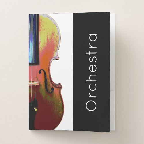 Musical Instrument Violin Orchestra Pocket Folder