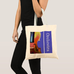 Musical Instrument Violin Orchestra Purple  Tote Bag