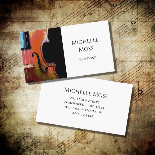 Musical Instrument Violin Performer Business Card