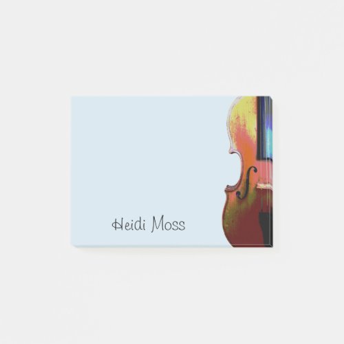 Musical Instrument Violin Personalized  Post_it Notes