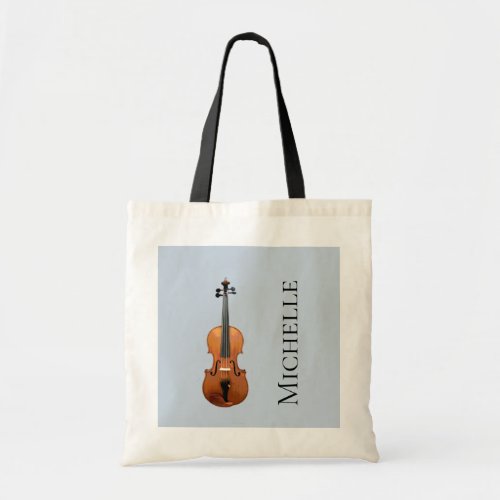 Musical Instrument Violin Personalized  Tote Bag
