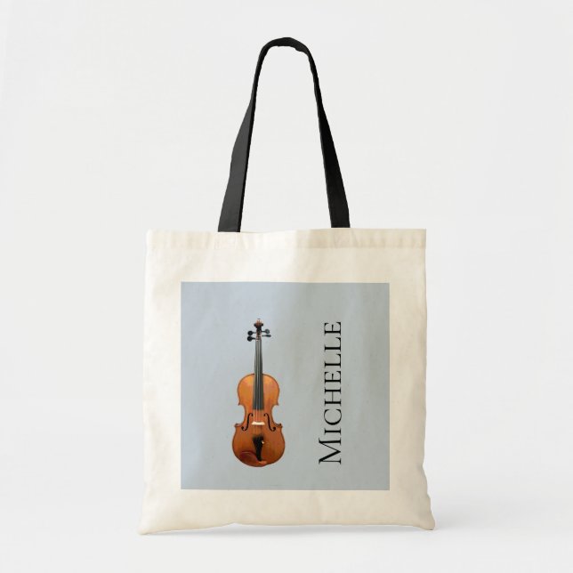 Musical Instrument Violin Personalized  Tote Bag (Front)