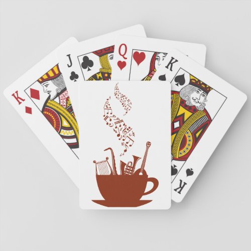 Musical Instruments And Notes Playing Cards