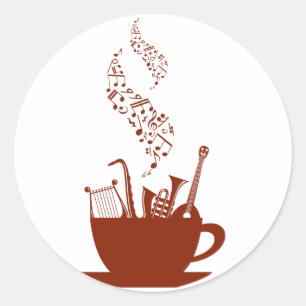 Musical Instruments And Notes Stickers