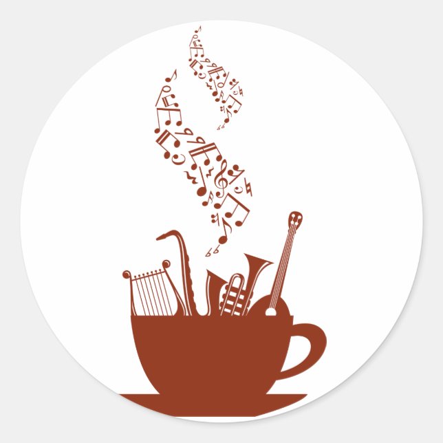 Musical Instruments And Notes Stickers (Front)