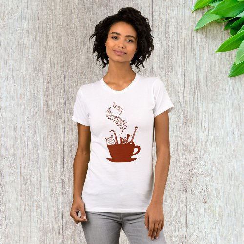 Musical Instruments And Notes Womens T_Shirt