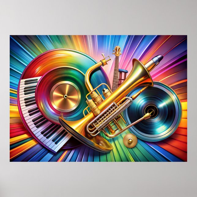 Musical Instruments Art Poster (Front)