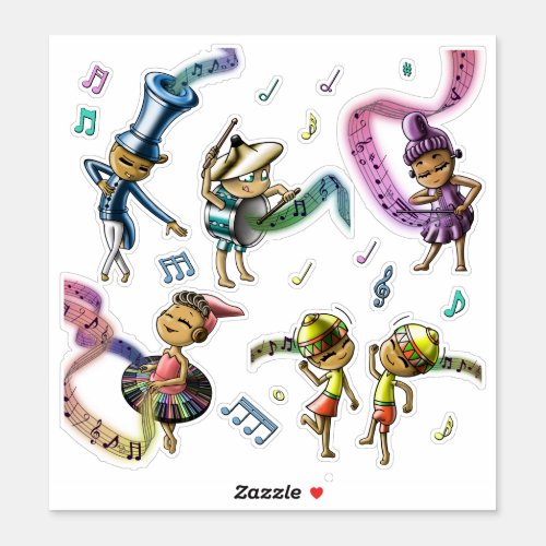 Musical Instruments Band Classical Sticker