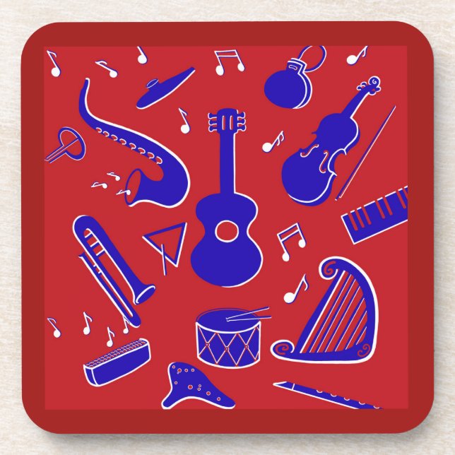Musical Instruments Beverage Coaster (Front)