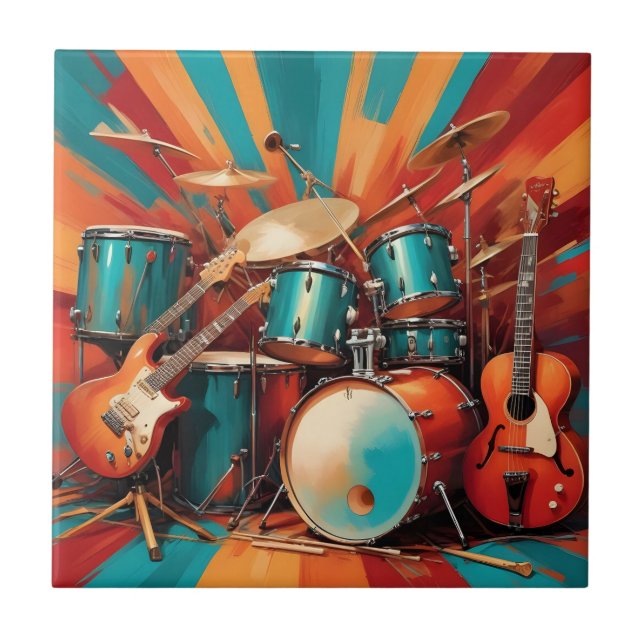 Musical Instruments Ceramic Tile (Front)
