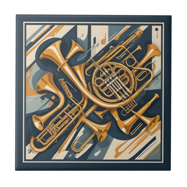 Musical Instruments Ceramic Tile (Front)