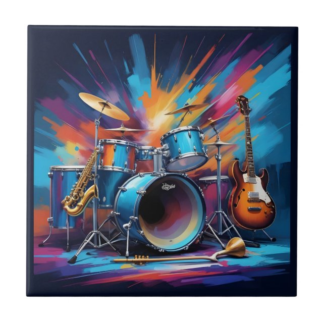 Musical Instruments Ceramic Tile (Front)