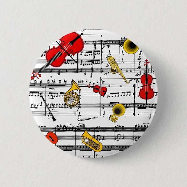 musical instruments copy.pdf pinback button (Front)