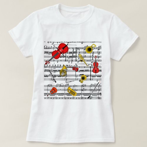 musical instruments copypdf T_Shirt