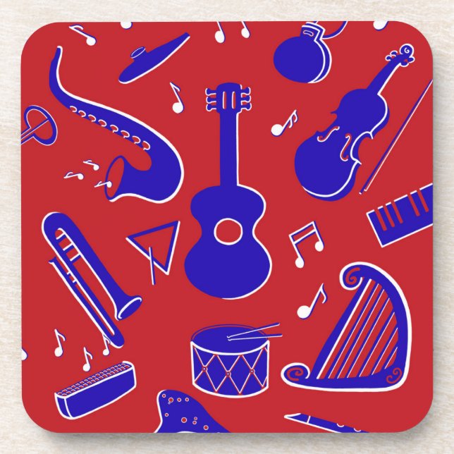 Musical Instruments Drink Coaster (Front)