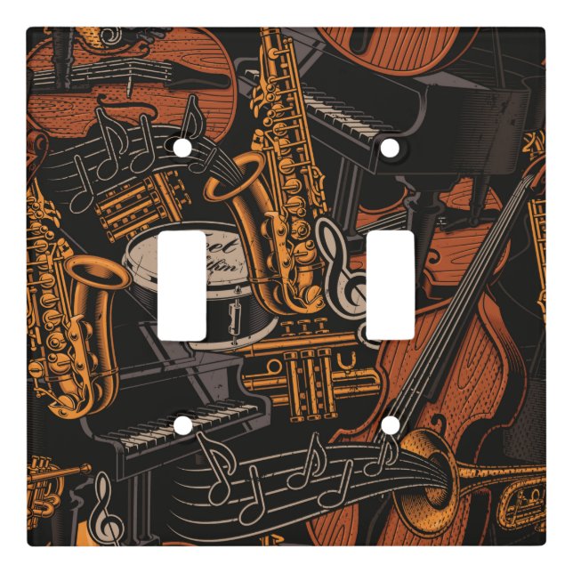 Musical Instruments Everywhere Light Switch Cover (Front)