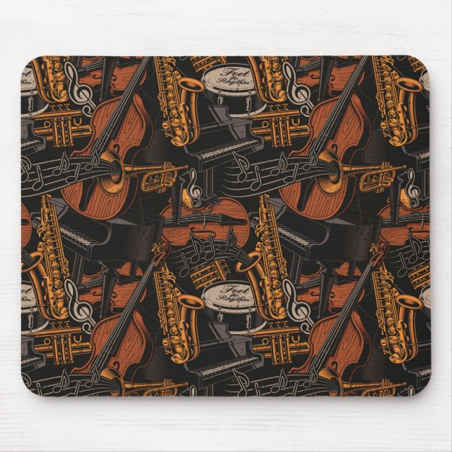 Musical Instruments Everywhere Mouse Pad (Front)